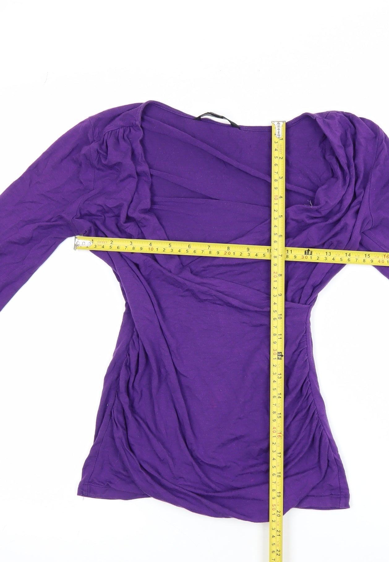 Banana Republic Women’s Purple Wrap Style Jersey Blouse XS