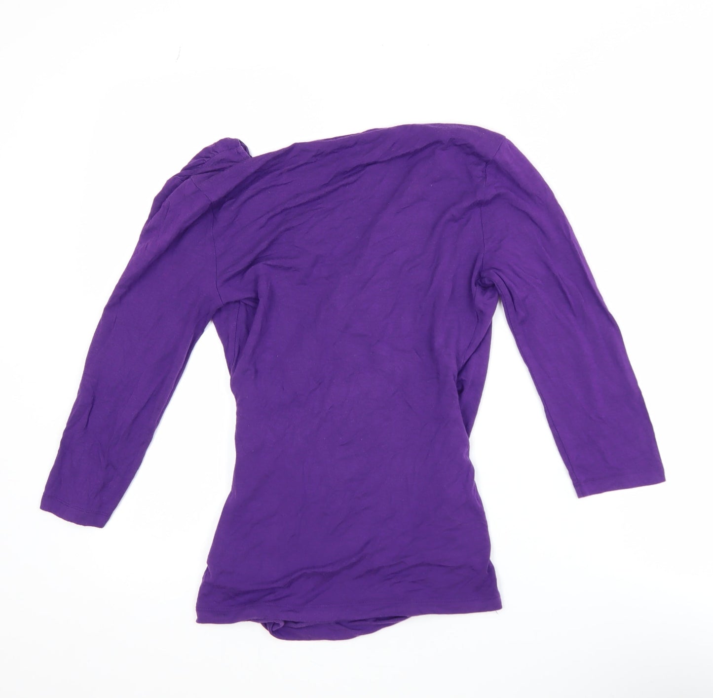 Banana Republic Women’s Purple Wrap Style Jersey Blouse XS