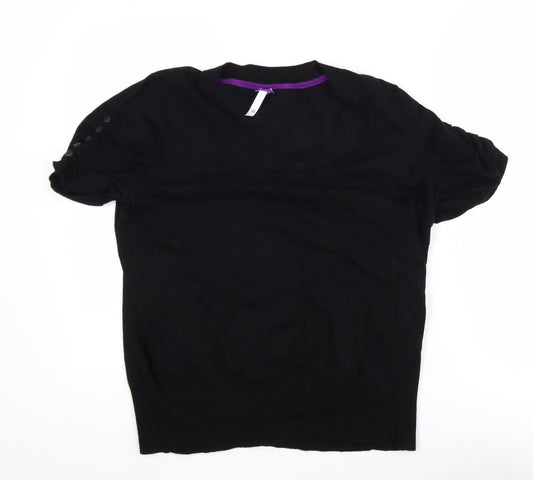 BHS Women’s Black Size 20 Short Sleeve Knit Top
