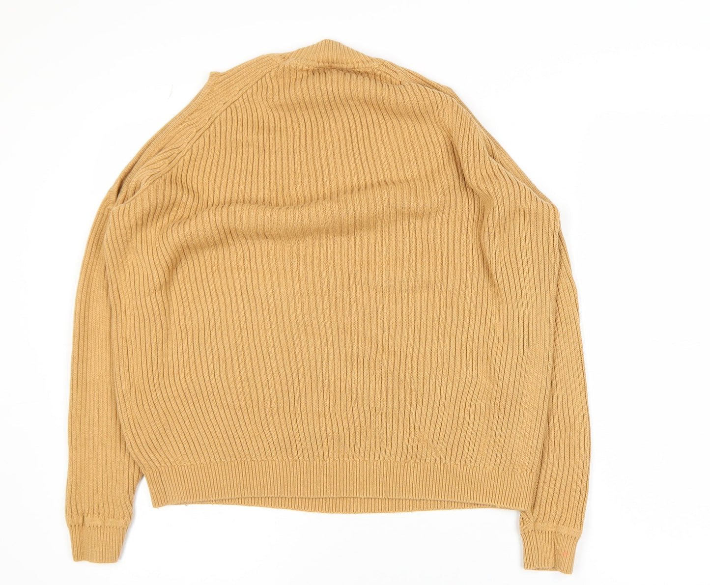 H&M Divided Women’s Beige Mock Neck Ribbed Knit Jumper Size 12