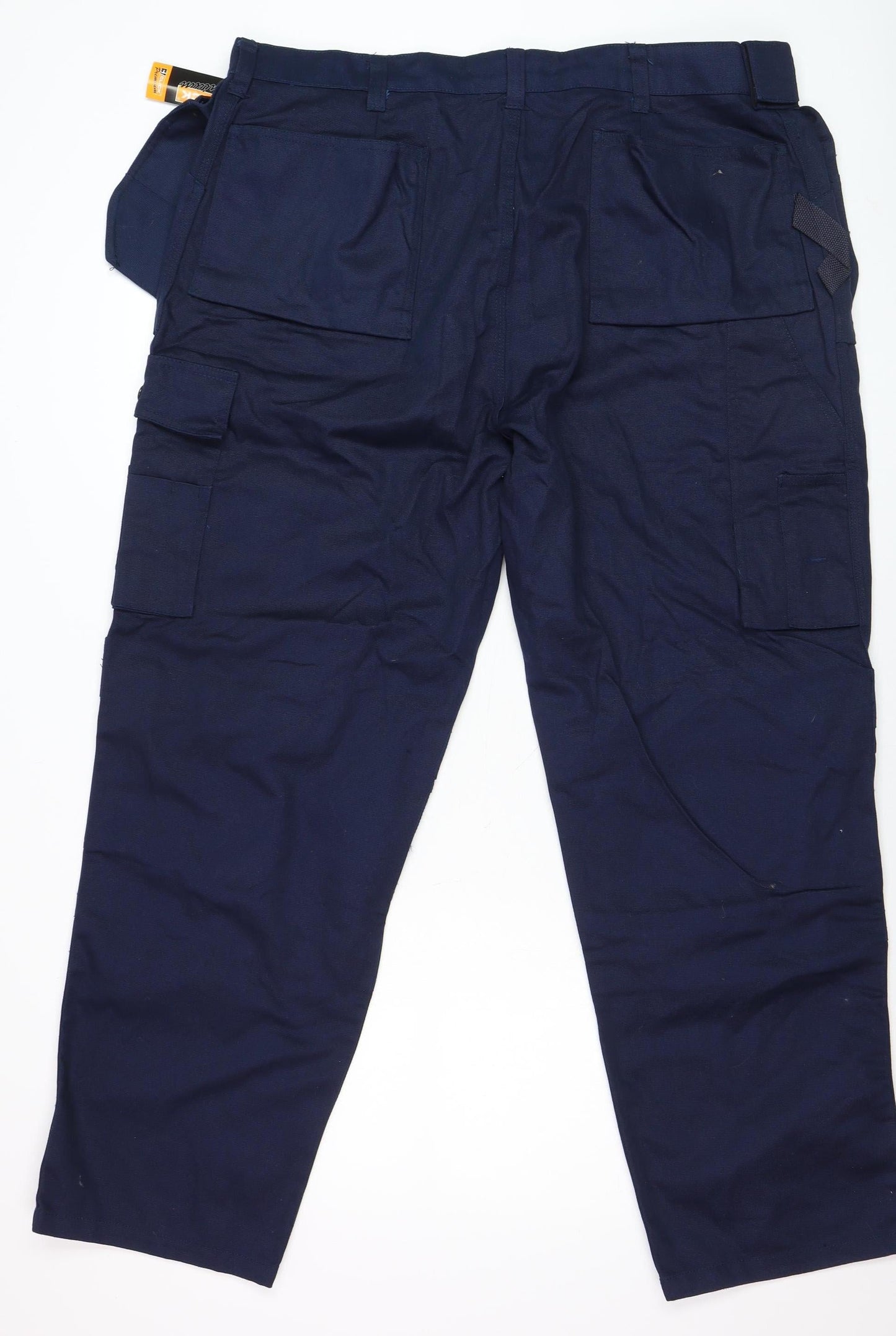 Click Premium Men's Blue Cargo Workwear Trousers Size 42 Regular Fit
