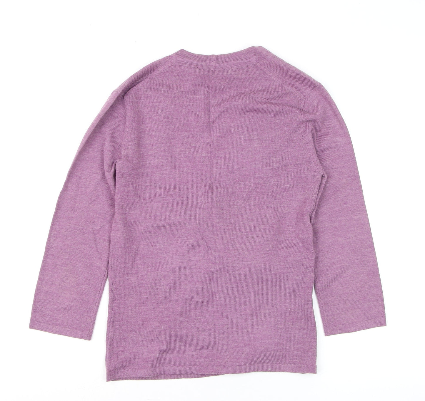 Great Plains Women's Purple V-Neck Wrap Knit Jumper Size S