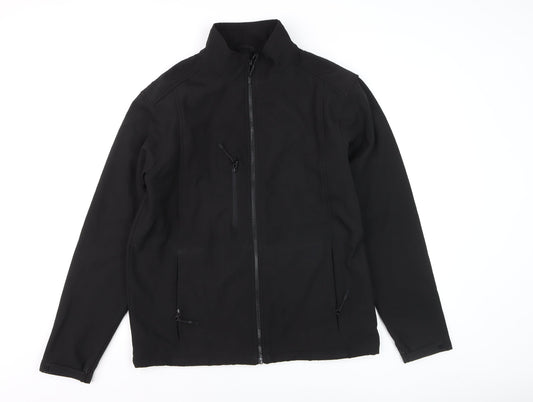 Arco Essentials Men's Black Softshell Jacket M Workwear Outdoor Zip Up