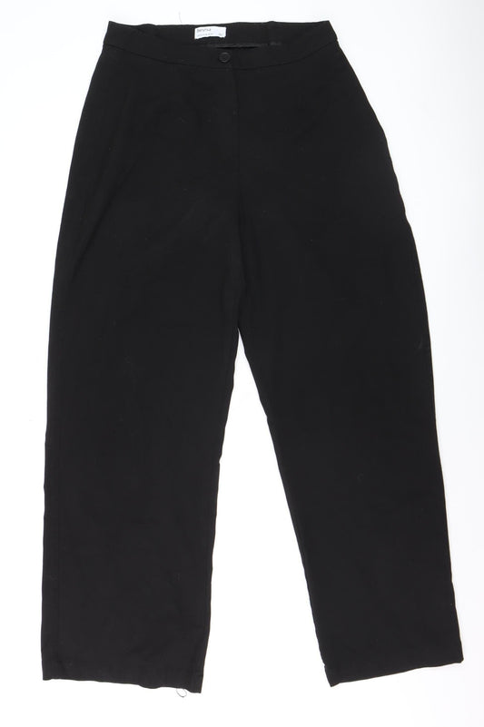 Bershka Men's Black Slim Fit Trousers Size L Polyester Blend