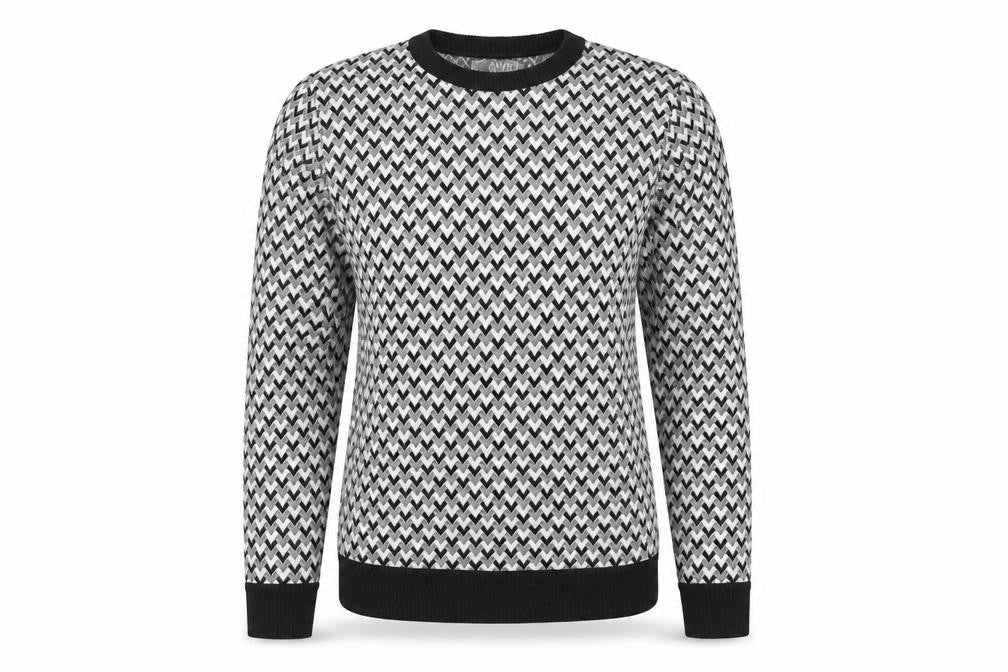 Adventures of the Unsigned Womens Black White Small Crew Neck Pullover Jumper
