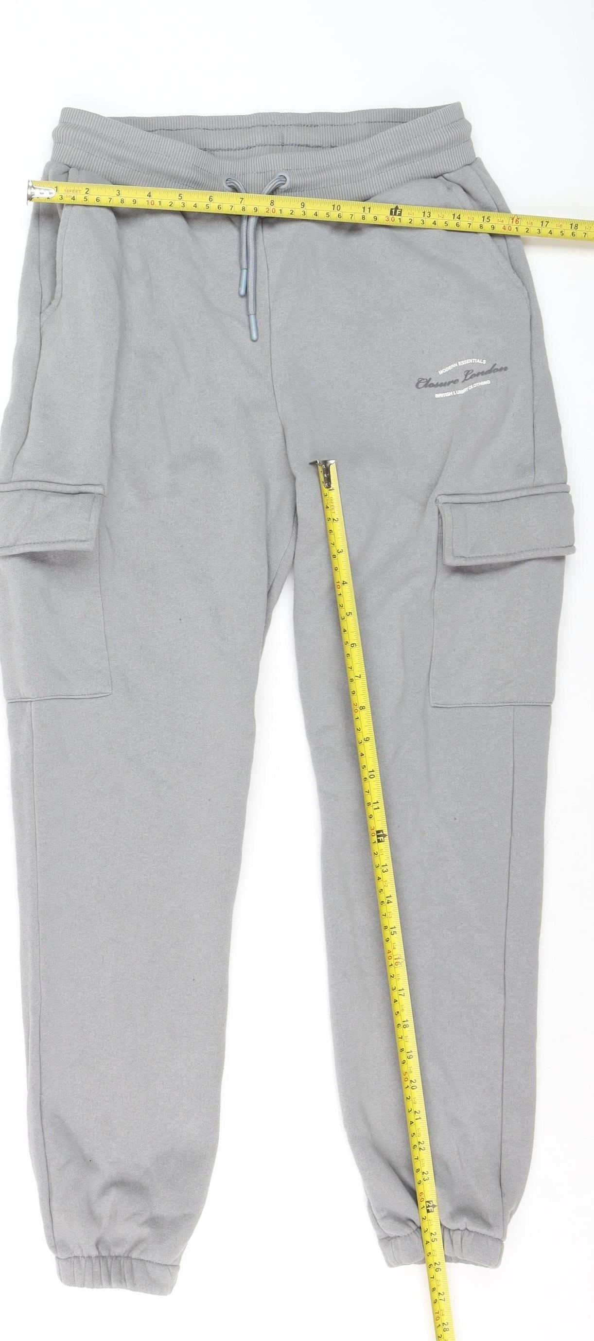 Closure LDN Men's Grey Cargo Jogger Sweatpants Size S