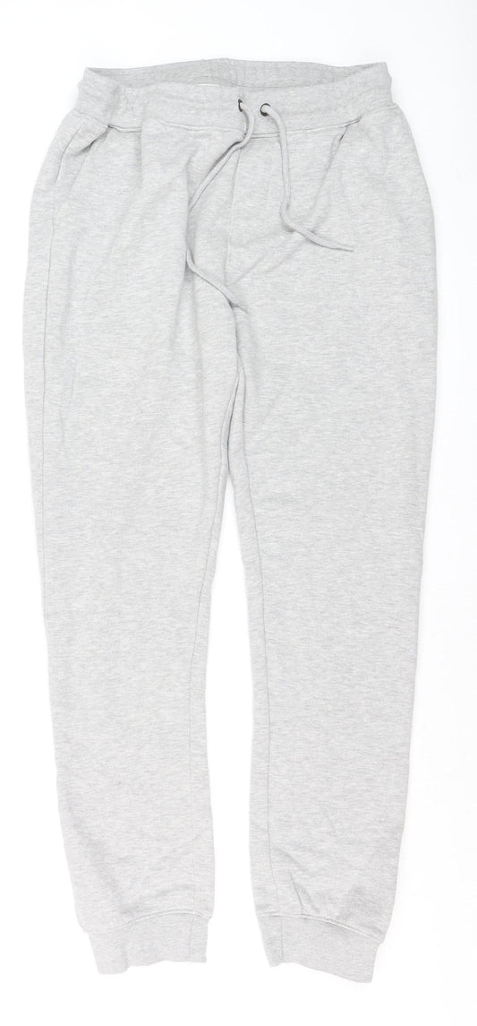 Kangaroo Poo Men's Grey Jogger Trousers L Regular Fit