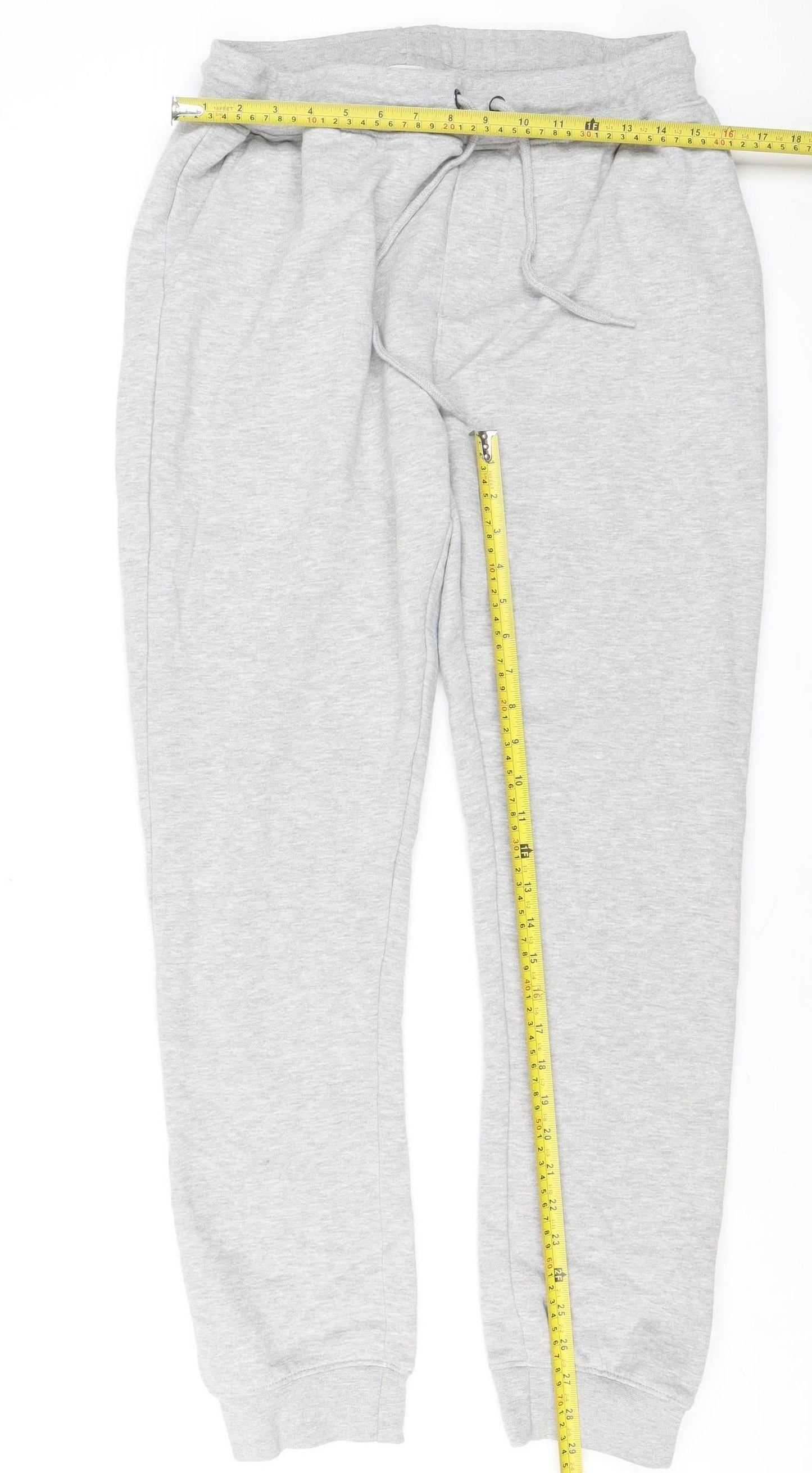 Kangaroo Poo Men's Grey Jogger Trousers L Regular Fit