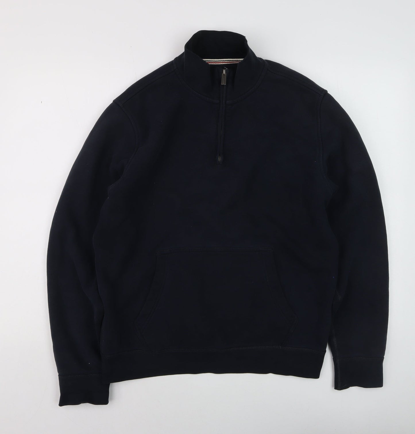 Lands' End Men's Blue 1/2 Zip Fleece Sweatshirt Medium
