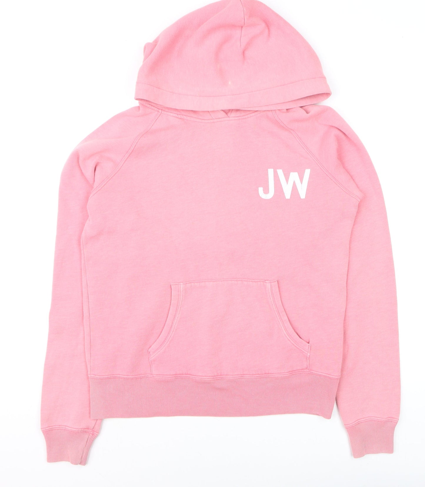 Jack Wills Womens Pink Hoodie Size 12 Pullover Graphic Print Sweatshirt