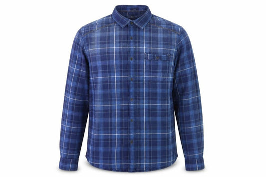 Mavi Men's Blue Plaid Slim Fit Cotton Long Sleeve Button-Up Shirt Size M