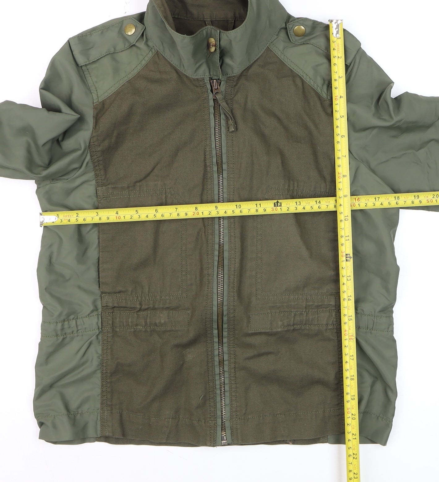 Lucky Brand Men’s Green Military Jacket M Cotton Nylon Twill