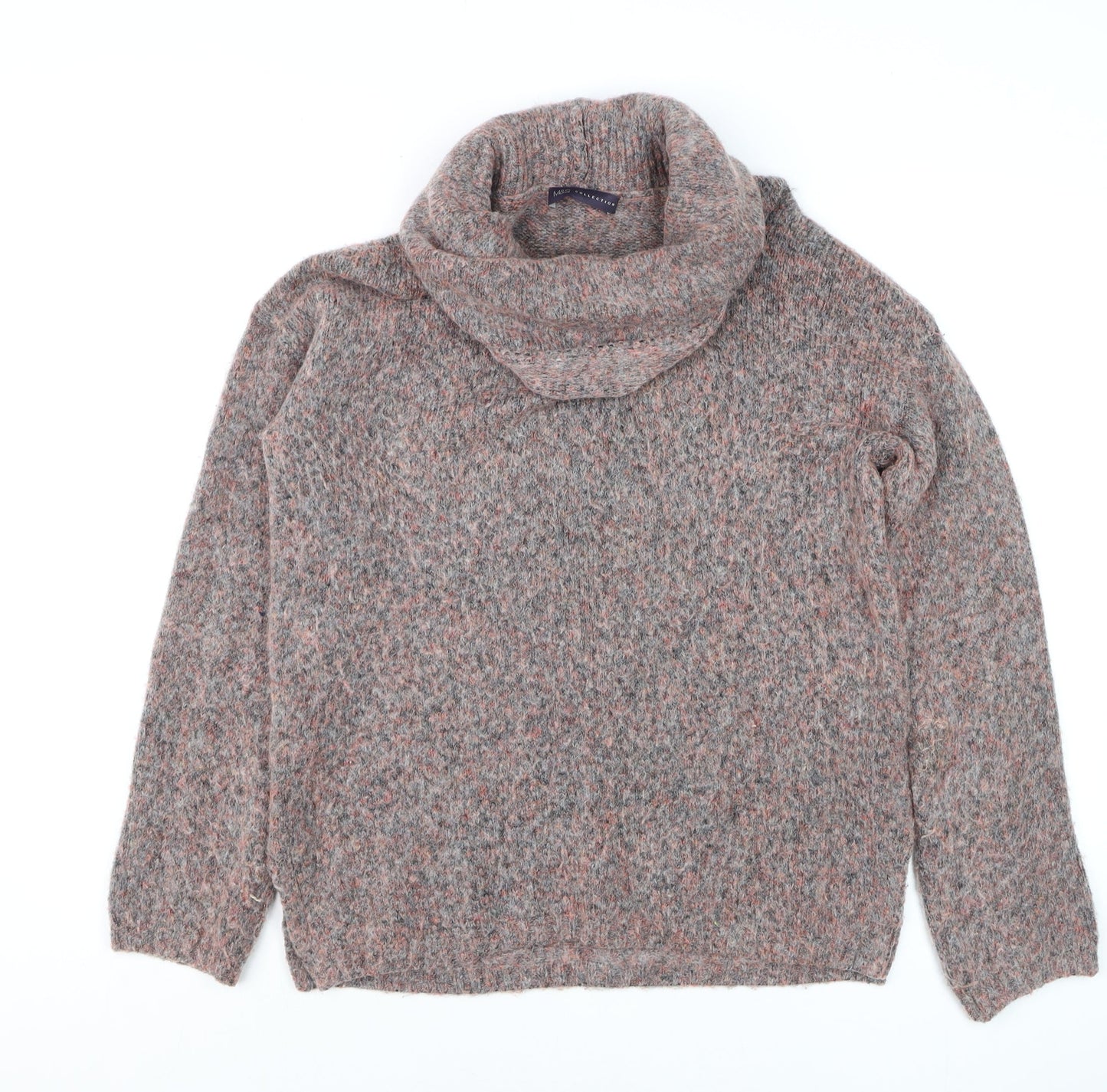Marks and Spencer Womens Multicoloured M Cowl Neck Chunky Knit Jumper