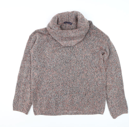 Marks and Spencer Womens Multicoloured M Cowl Neck Chunky Knit Jumper