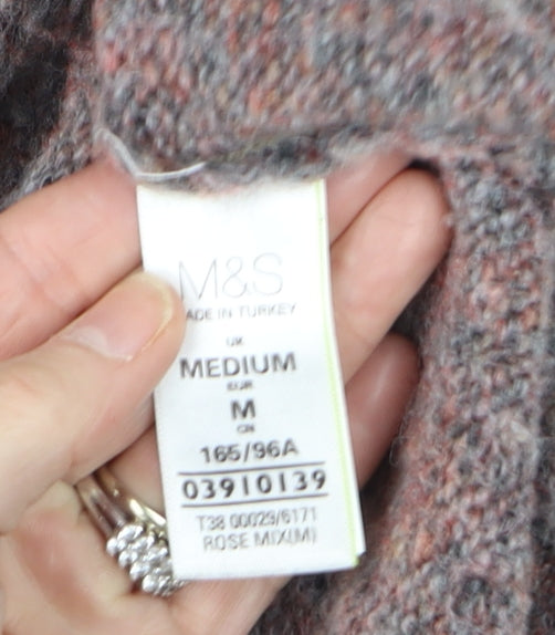 Marks and Spencer Womens Multicoloured M Cowl Neck Chunky Knit Jumper