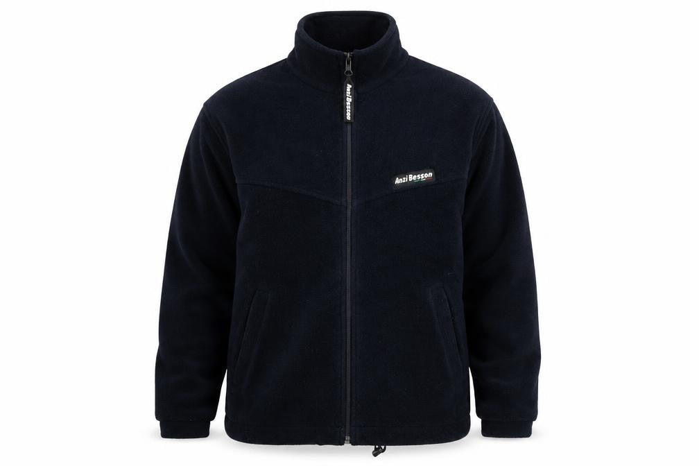 Anzi Besson Men's Blue Fleece Full Zip Jacket Size M