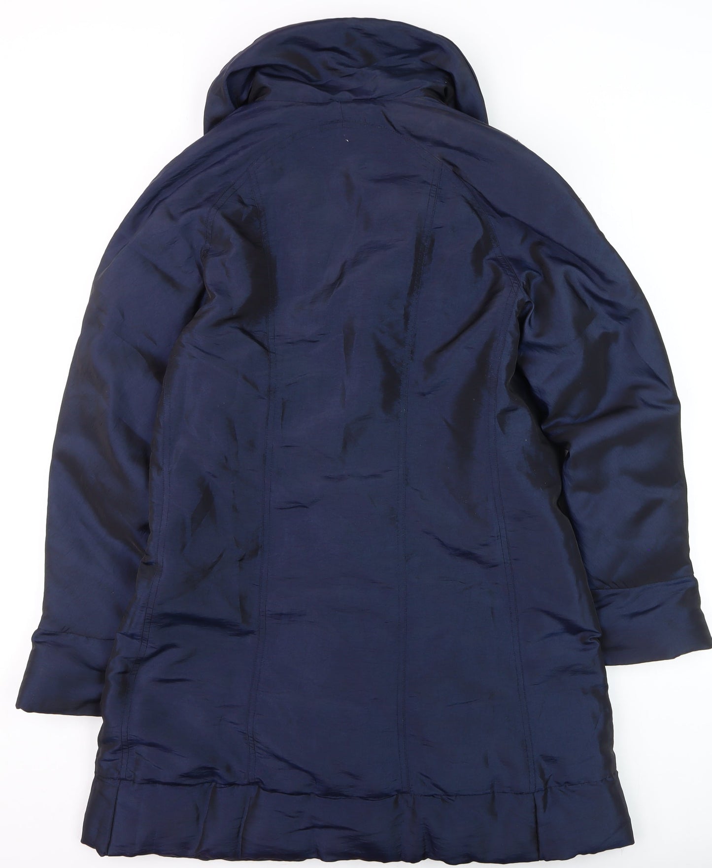 Marks and Spencer Per Una Women's Blue Long Overcoat Size M