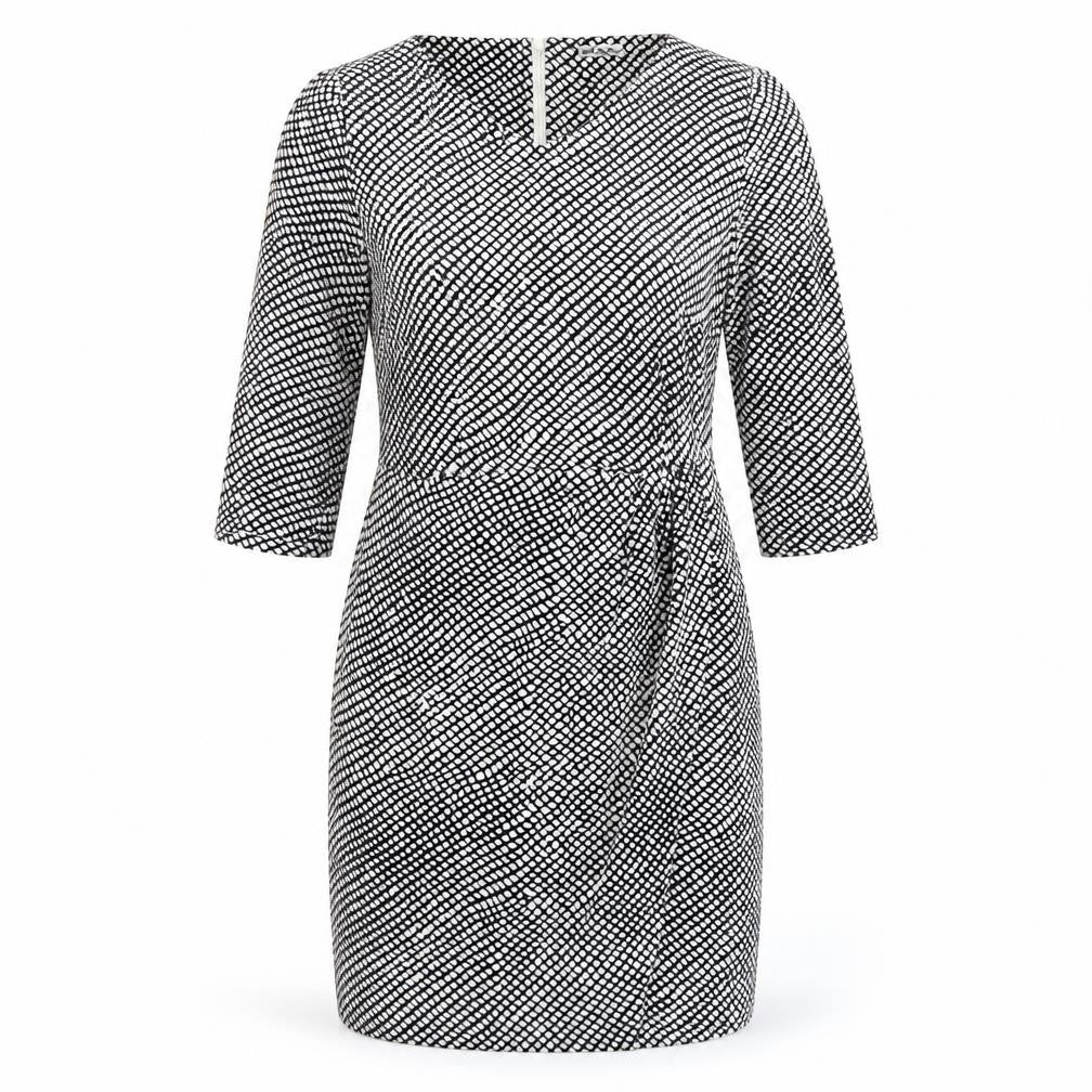 Marks & Spencer Women’s Black White Geometric Sheath Dress Size 14
