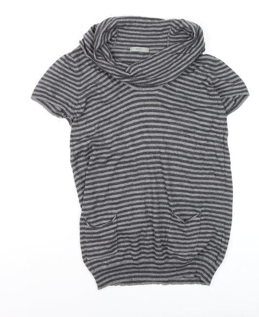 Marks and Spencer Women’s Grey Striped Knit Tunic Top UK 12