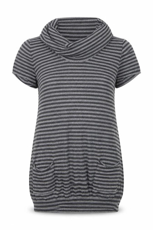 Marks & Spencer Women’s Grey Striped Knit Tunic Top UK 12