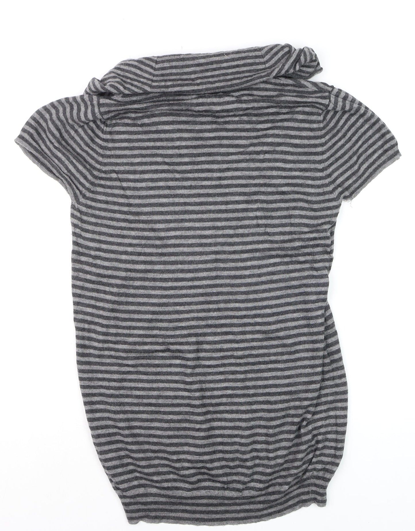 Marks and Spencer Women’s Grey Striped Knit Tunic Top UK 12