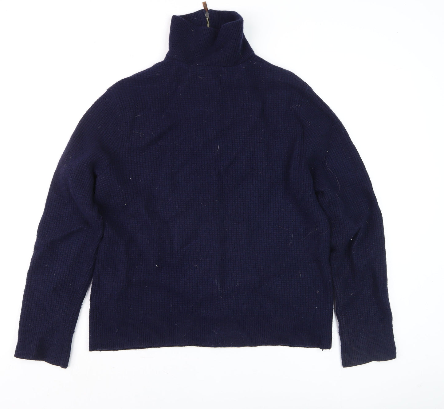 Polo Ralph Lauren Men's Blue Wool Cotton 1/2 Zip Jumper L