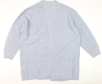 Threadbare Women's Grey 2XL Cable-Knit Open Front Cardigan
