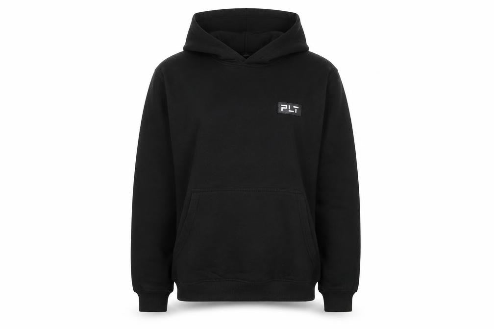 PRETTYLITTLETHING Women's Black Hoodie UK 10 Pullover Cotton Blend