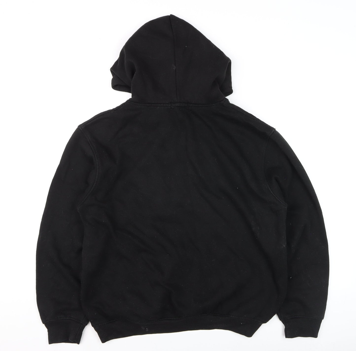 PrettyLittleThing Women's Black Hoodie UK 10 Pullover Cotton Blend