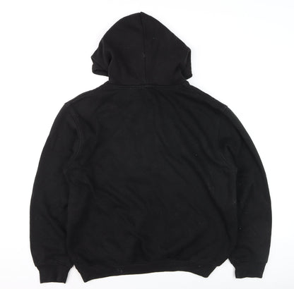 PRETTYLITTLETHING Women's Black Hoodie UK 10 Pullover Cotton Blend