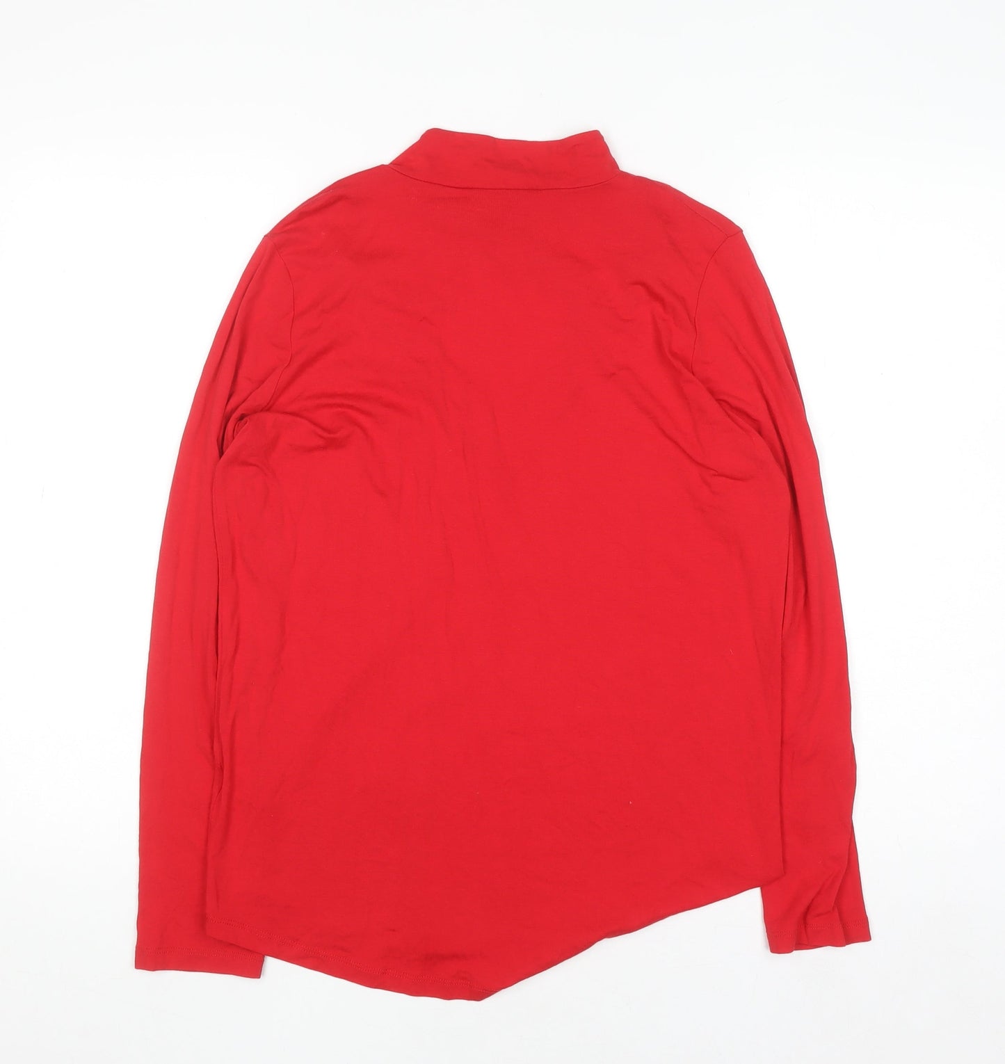Select Women’s Red Long Sleeve V-Neck Stretch Jersey Top Size 14