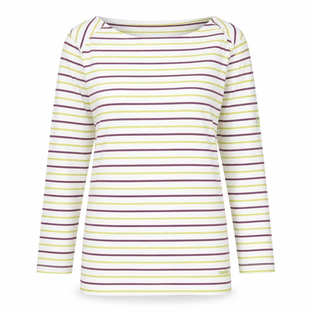 Craghoppers Women's Multicoloured Stripe Long Sleeve Cotton Top Size 16