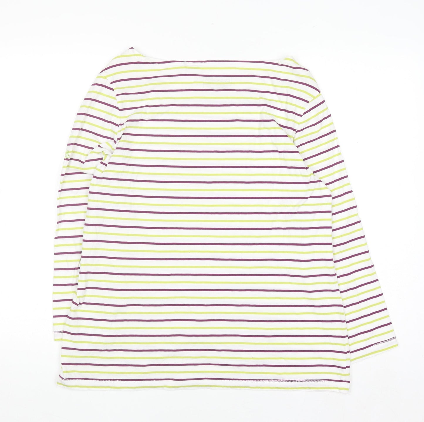 Craghoppers Women's Multicoloured Stripe Long Sleeve Cotton Top Size 16