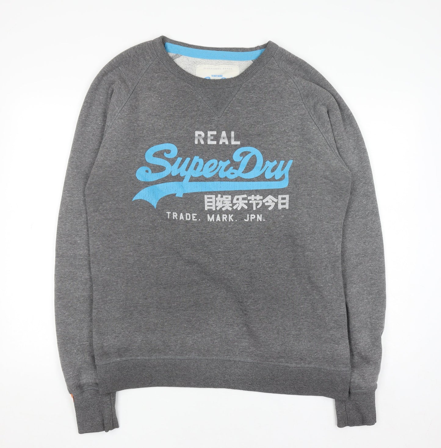 Superdry Mens Grey L Pullover Graphic Logo Sweatshirt