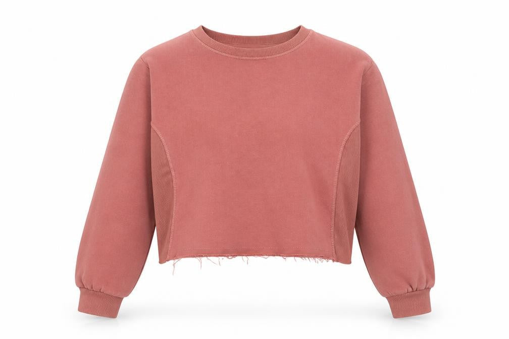 Stradivarius Womens Pink Cropped Pullover Sweatshirt M