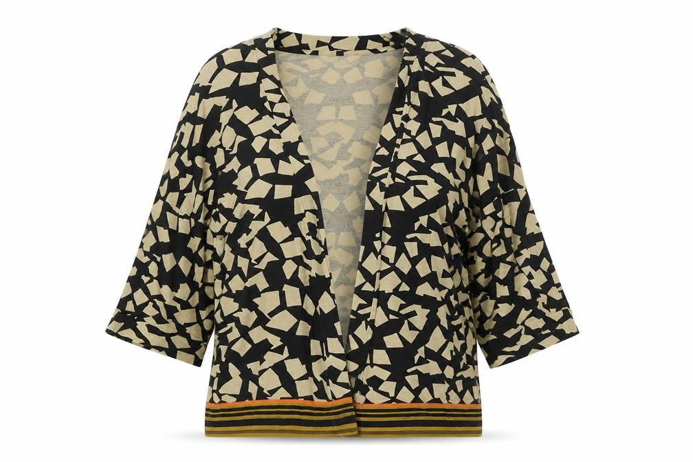 Next Womens Multicoloured Geometric Cardigan Small Viscose Blend