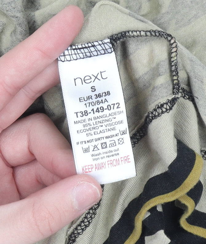 Next Womens Multicoloured Geometric Cardigan Small Viscose Blend