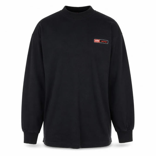 Aprilia Racing Men's Black Cotton Long Sleeve High Neck Top L