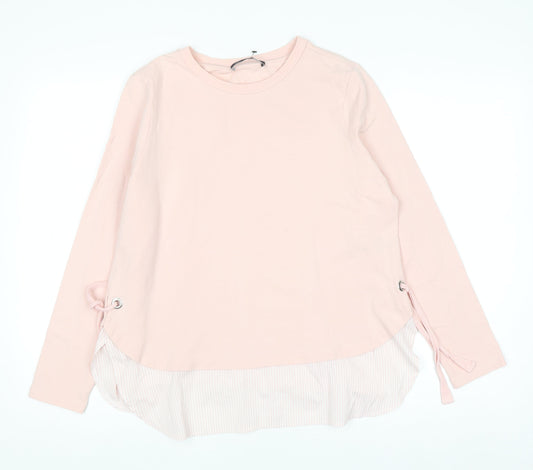Marks and Spencer Women’s Pink Long Sleeve Crew Neck Blouse Size 14
