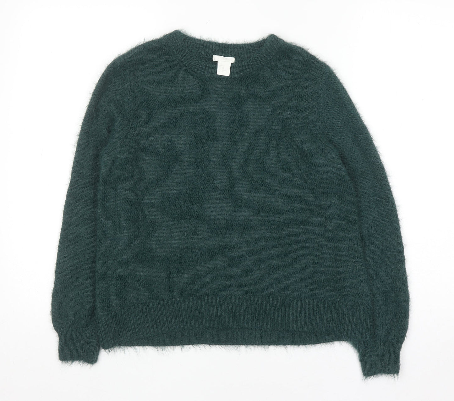 H&M Women’s Green Crew Neck Long Sleeve Knit Jumper XS