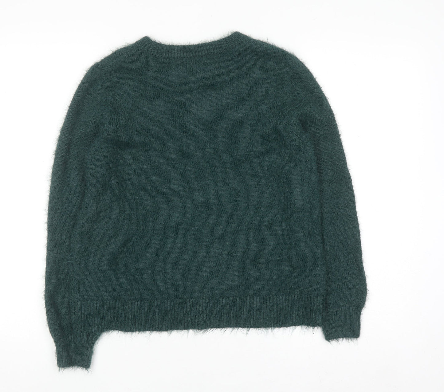 H&M Women’s Green Crew Neck Long Sleeve Knit Jumper XS