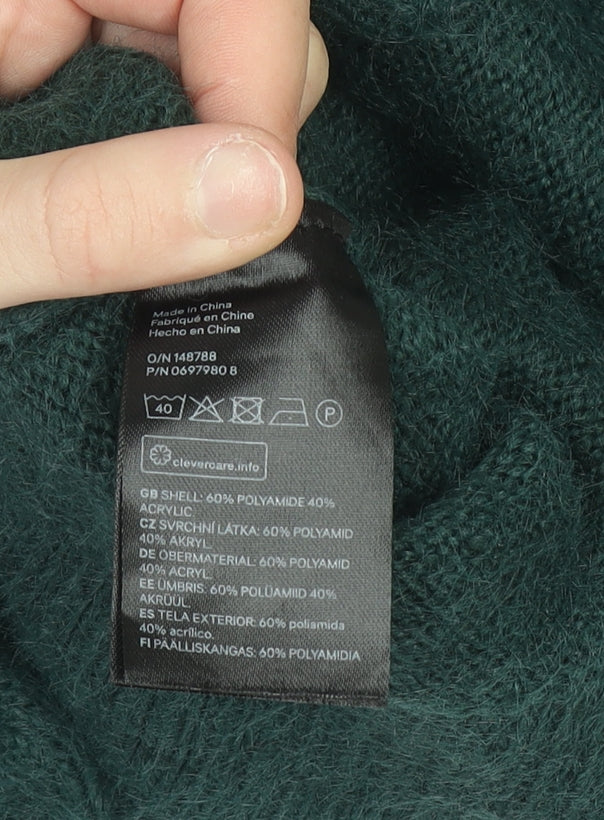 H&M Women’s Green Crew Neck Long Sleeve Knit Jumper XS