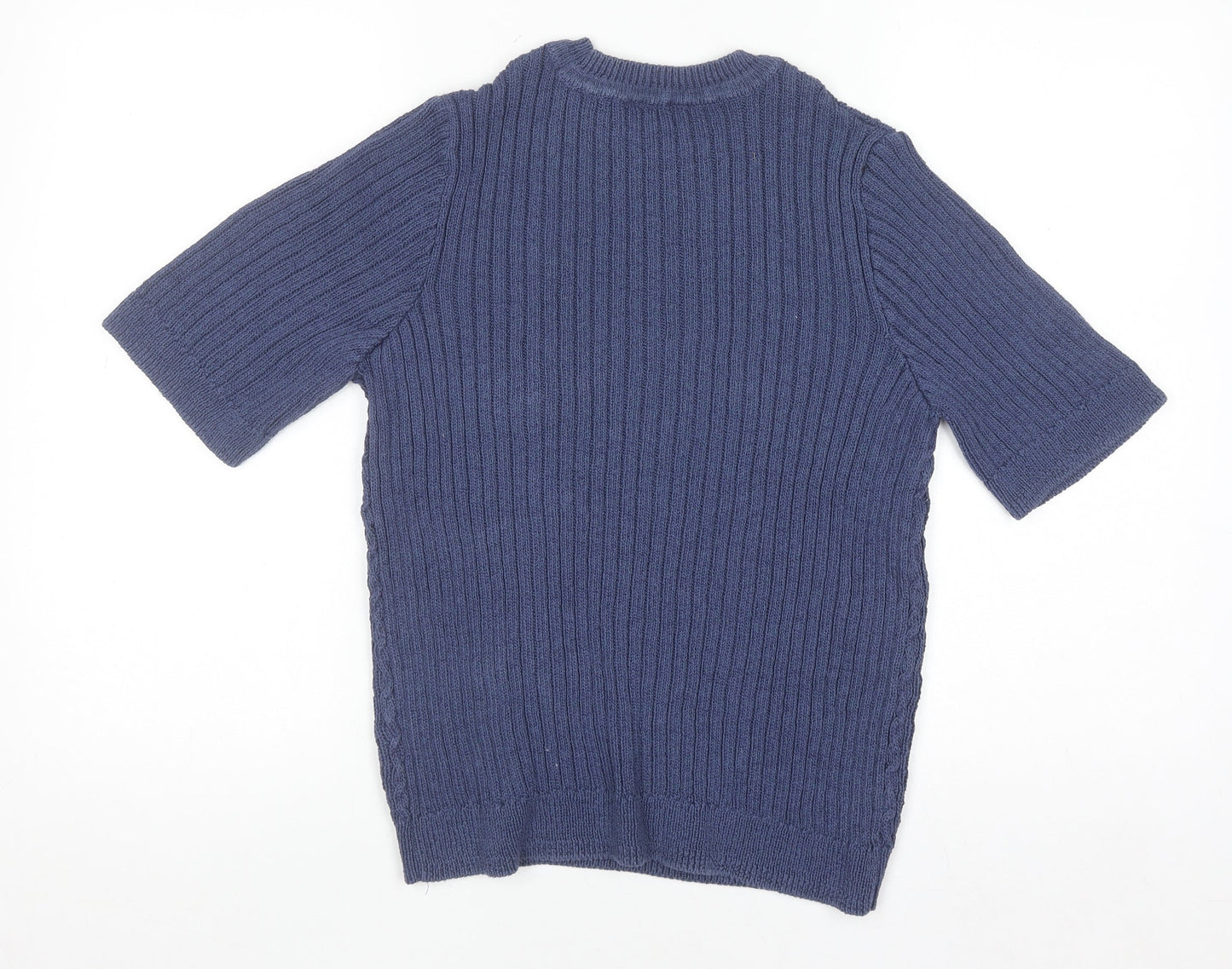 Marks & Spencer Per Una Women’s Blue Knit Short Sleeve Top Size 8