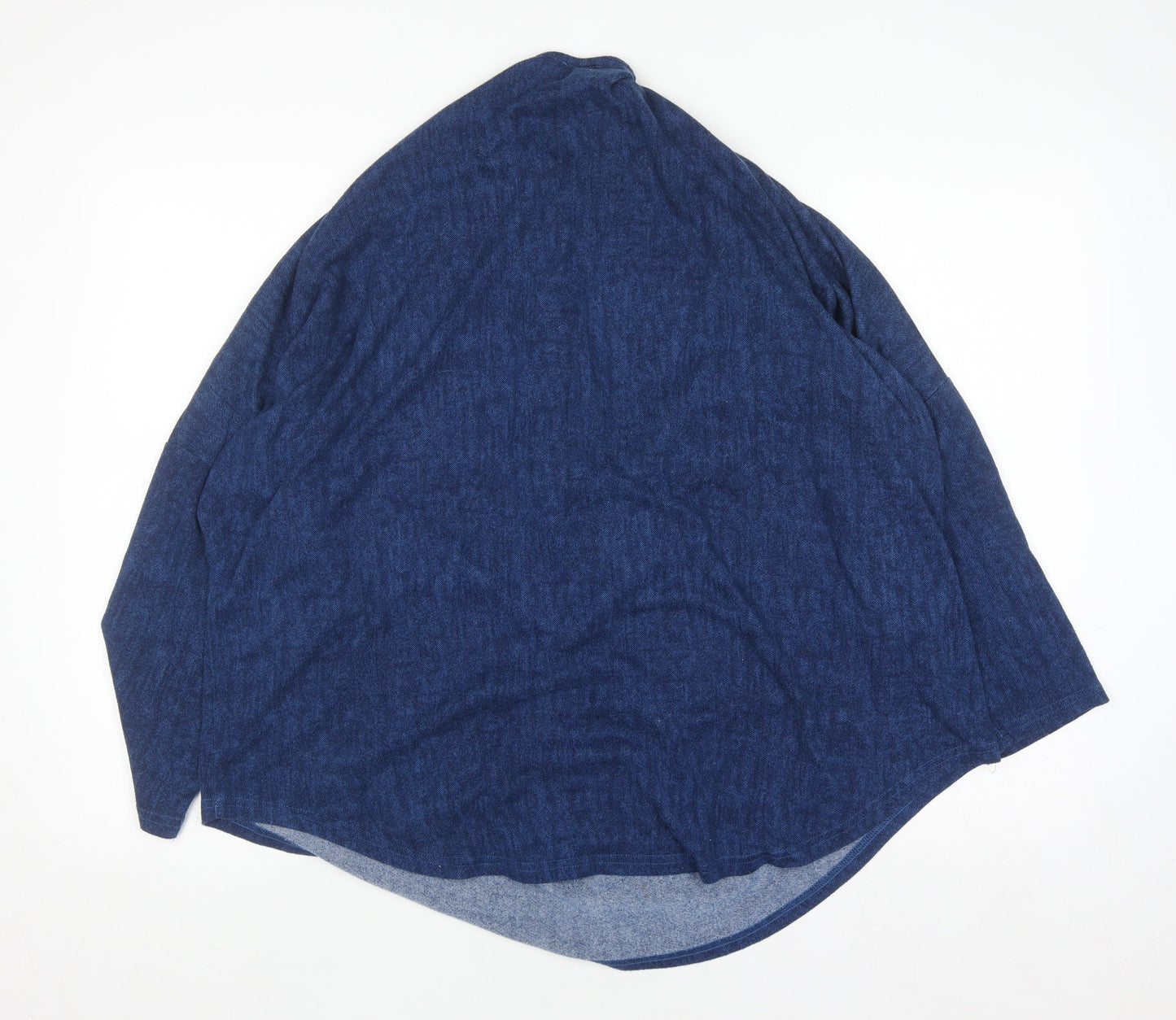 Izabel London Women Blue Size 20 Tunic Zip Knit Long Sleeve Top