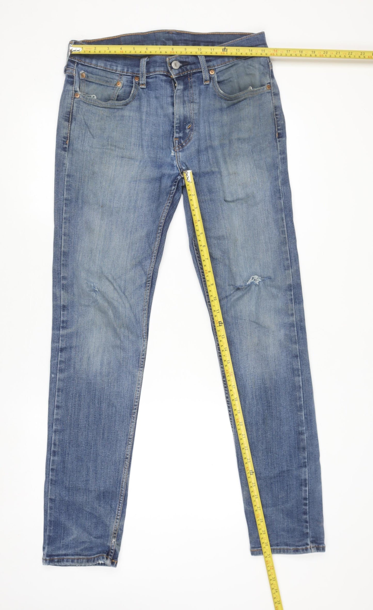 Levi's Women's Blue Denim Skinny Jeans W30 L34 Cotton Blend
