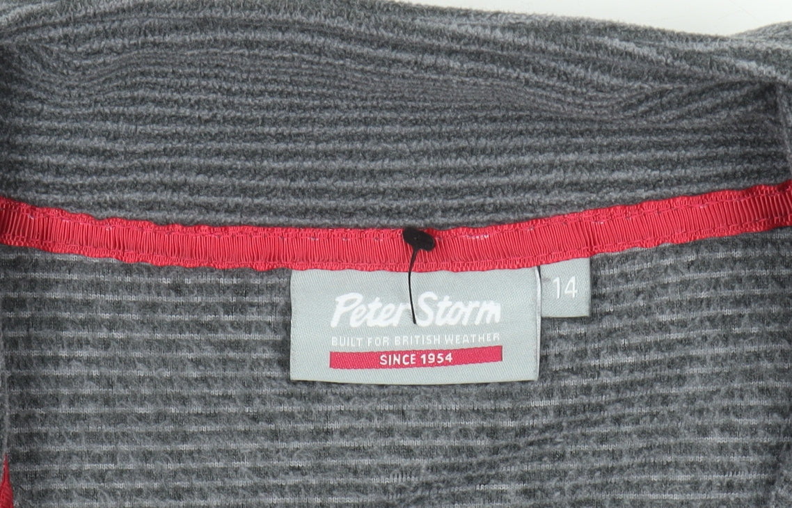 Peter Storm Women's Grey 1/2 Zip Fleece Pullover Size 14