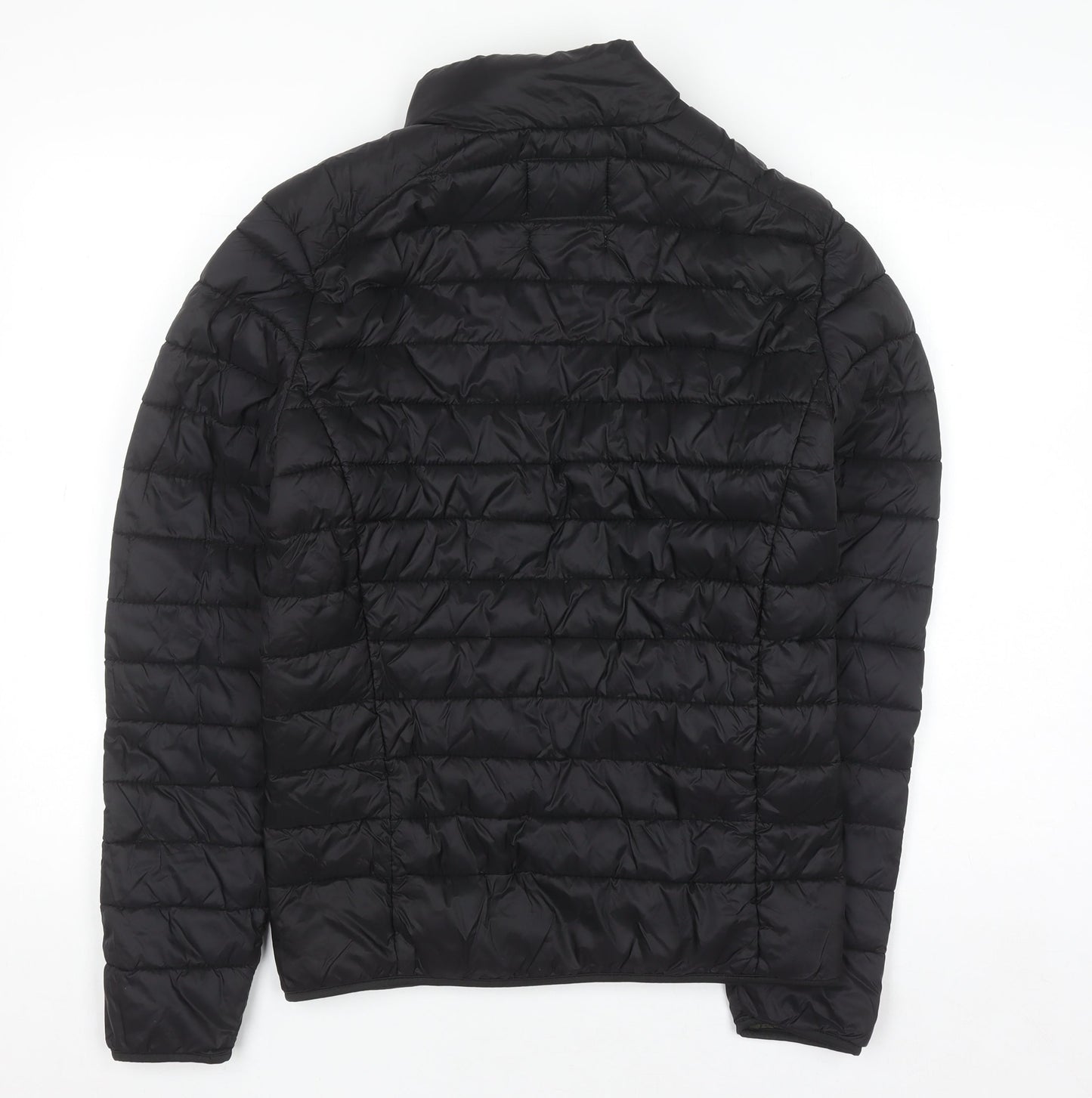 Blend Men's Black Puffer Jacket Size S Quilted Lightweight Water Resistant Coat