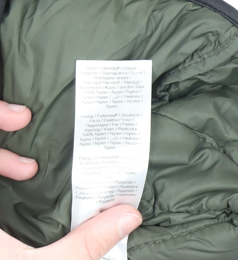 Blend Men's Black Puffer Jacket Size S Quilted Lightweight Water Resistant Coat