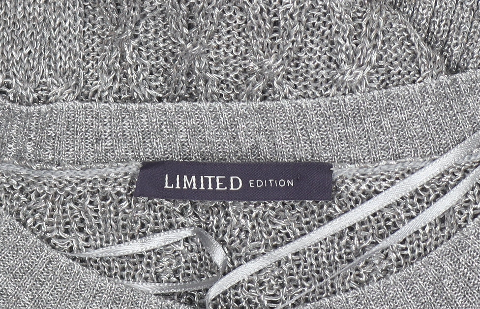 Marks and Spencer Women’s Silver Cable-Knit Pullover Jumper Size 18