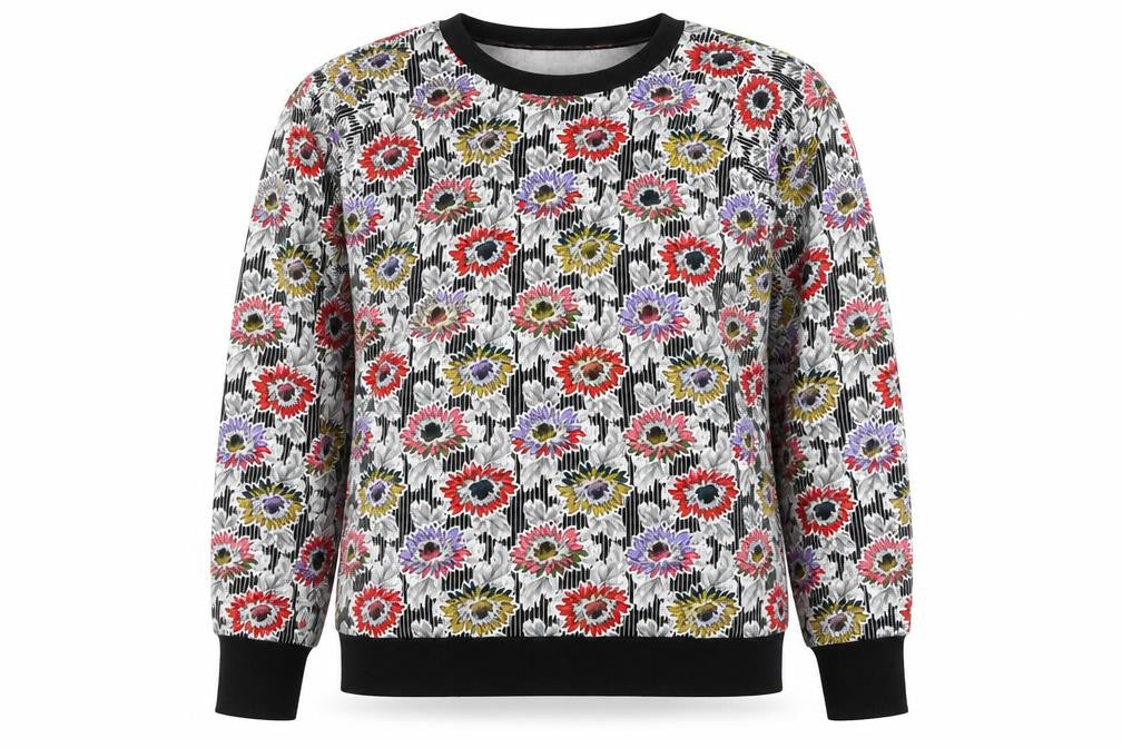 Next Womens Multicoloured Floral Crew Neck Knit Jumper L